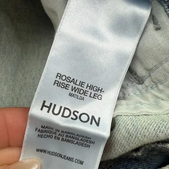 Hudson Rosalie High-Rise Wide Leg Ankle Matilda Wash Size 28 NWT